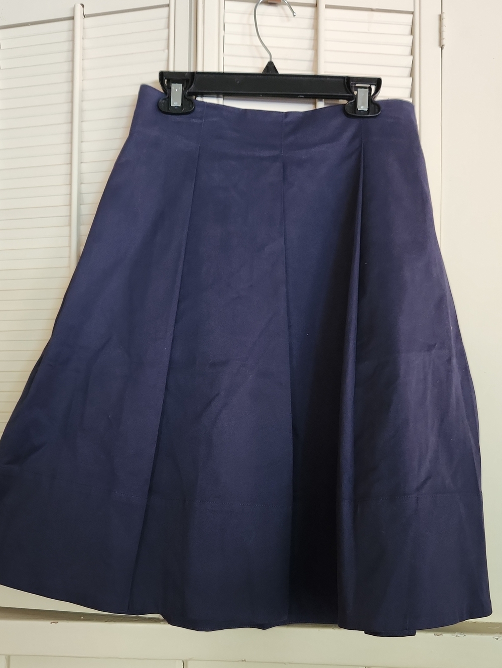 STAUD Navy Full A-Line Skirt
